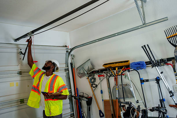 Professional Garage Door Roller Replacement technician working in Montesano, WA